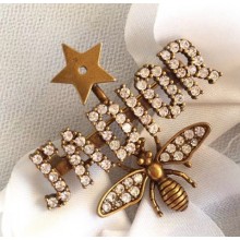 Dior J'Adior Bee Brooch Gold/Crystal 2018