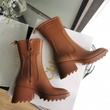 chloe brown PVC betty rain boot 2021