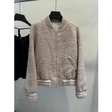 CHANEL Glittered Tweed Beige, Light Yellow & Ecru Jacket P78030 2024