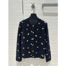 CHANEL Fantasy Cashmere & Silk Fur Black & Multicolor Jacket P78236 2024