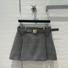 MIU MIU embroidered wool mini skirt 2024