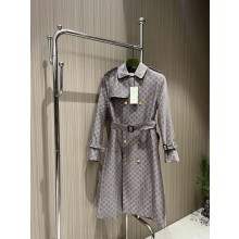 GUCCI gray GG trench coat 2024