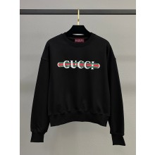 GUCCI BLACK Printed cotton jersey sweatshirt 2024