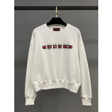 GUCCI WHITE Printed cotton jersey sweatshirt 2024