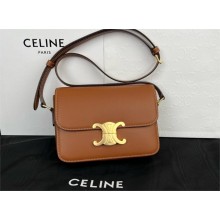 Celine Teen Triomphe Bag in shiny calfskin TAN 2024