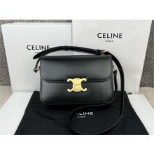CELINE Classique Triomphe Bag in shiny calfskin BLACK/GOLD 2024