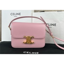celine Teen Triomphe Bag in shiny calfskin PASTEL PINK 2024