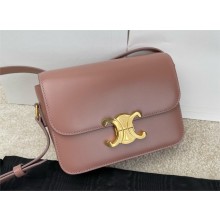 Celine teen Triomphe Bag in in shiny calfskin VINTAGE ROSE/GOLD 2024