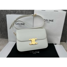 CELINE Classique Triomphe Bag in shiny calfskin WHITE/GOLD 2024