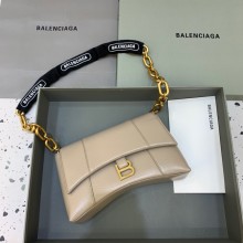 balenciaga downtown XS shoulder bag with chain gray