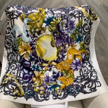 dior Multicolor Silk Twill Le Monde Square Scarf 2022