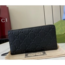 Gucci GG Emblem wallet 821803 Black GG grainy leather 2024