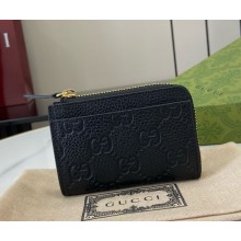 Gucci GG Emblem wallet 815936 Black GG grainy leather 2024