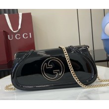 Gucci Blondie shoulder bag 814952 black patent leather 2024