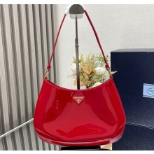 Prada Cleo patent leather shoulder bag 1BC499 Red 2024