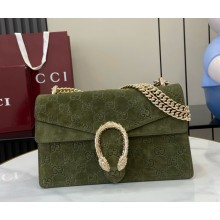 Gucci Dionysus small shoulder bag 818145 green GG suede 2024