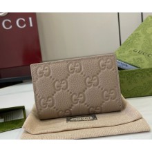 Gucci GG Emblem wallet 815874 Taupe GG grainy leather 2024