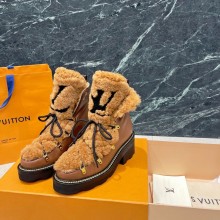 LOUIS VUITTON Beaubourg Ankle Boots 1A8CUQ  cognac
