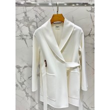 hermes cashmere long coat white 2023