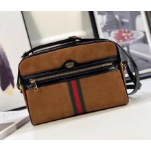 Gucci Ophidia Suede Shoulder Bag 517080 Chestnut 2018
