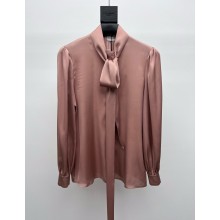 saint laurent pink silk shirt 2024