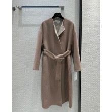 DIOR rose des vents Double-Sided Wool with Dior Oblique Interior Coat with Belt 2023