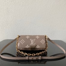 LOUIS VUITTON favorite DOVE/CREAM monogram empreinte leather SHOULDER BAG M45836