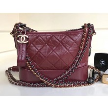 Chanel Gabrielle Small Hobo Bag A91810 Burgundy 2018