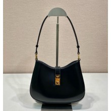 Prada Cleo leather shoulder bag 1BC169A black 2024