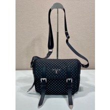 Prada Re-Nylon bag with studs 1BD382 black 2024