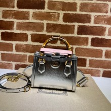 Gucci Diana mini tote bag 702732 silver 2021