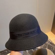 Dior Black Rabbit Felt D-Tulipe Small Brim Cloche 2024