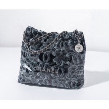 Chanel Printed Calfskin & Silver-Tone Metal CHANEL 22 Small Handbag AS3260 2023