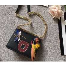 Dior “Diorama Club” bag in black crinkled lambskin