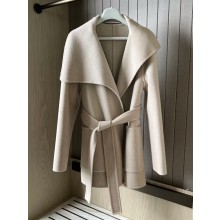 hermes cashmere coat gray 2024 FW
