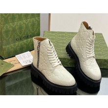 Gucci lover's GG leather boot 751712 white 2023