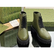 Gucci lover's GG leather boot 751712 green 2023