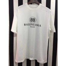 Balenciaga Cotton Letter Print Men/Women T-shirt White 2018