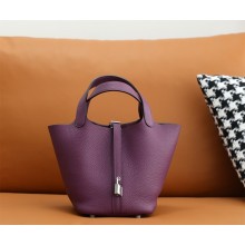 Hermes Picotin Lock Bag in original togo leather anemone with silver hardware(handmade)
