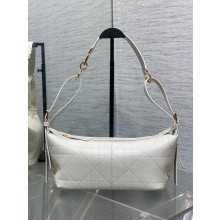 Dior white Flat Macrocannage Small D-Journey Bag in Vintage Smooth Calfskin 2025