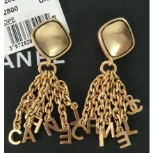 Chanel Vintage Tassel Earrings Gold 2018