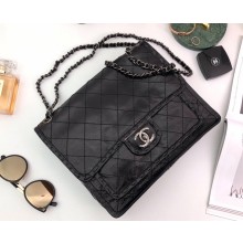 chanel vintage messenger bag black A8108 2023