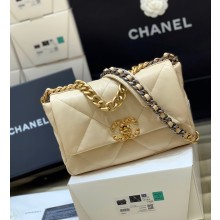 Chanel 19 Small Flap Bag AS1160 original goatskin beige 2020 