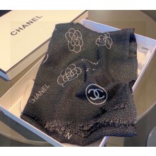 Chanel cashmere scarves black 105*200cm 1214-2024