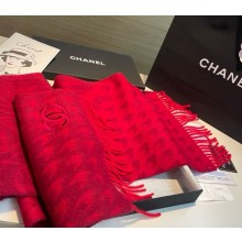 Chanel cashmere scarves red 30*180cm 1214-2024