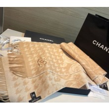 Chanel cashmere scarves beige 30*180cm 1214-2024