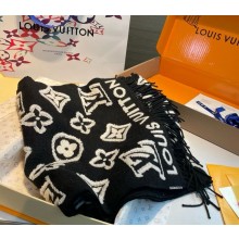 Louis Vuitton cashmere scarves black 32*180cm 1401-2024