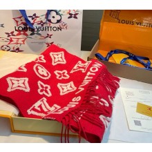 Louis Vuitton cashmere scarves red 32*180cm 1403-2024
