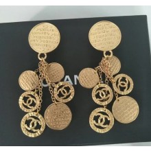Chanel Vintage Coin Earrings Gold 2018