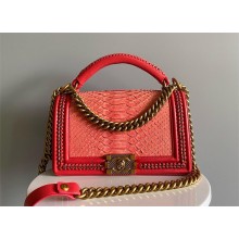 Chanel Chain Boy Flap Medium Bag In Python 04 2024
